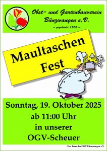 OGV Bünzwangen Plakat Maultaschenfest 2025
