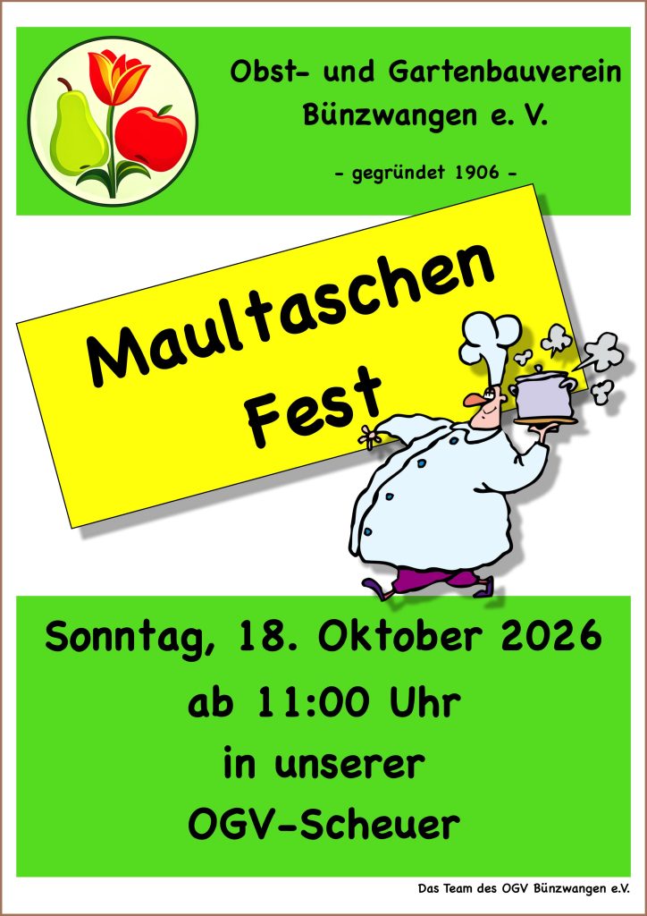 Plakat Maultaschenfest 2026